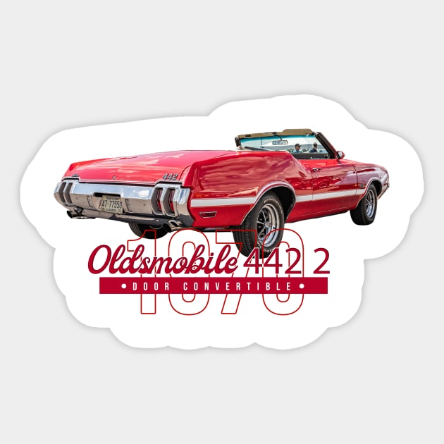 1970 Oldsmobile 442 2 Door Convertible Sticker by Gestalt Imagery